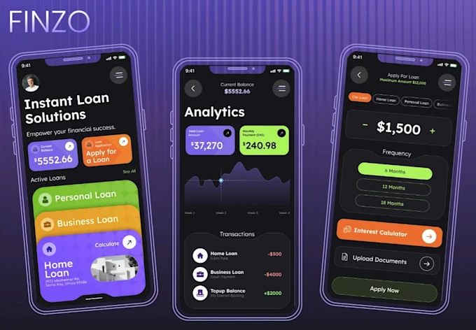 I will build Ai fintech app, neobank app loan app, banking, crypto wallet app