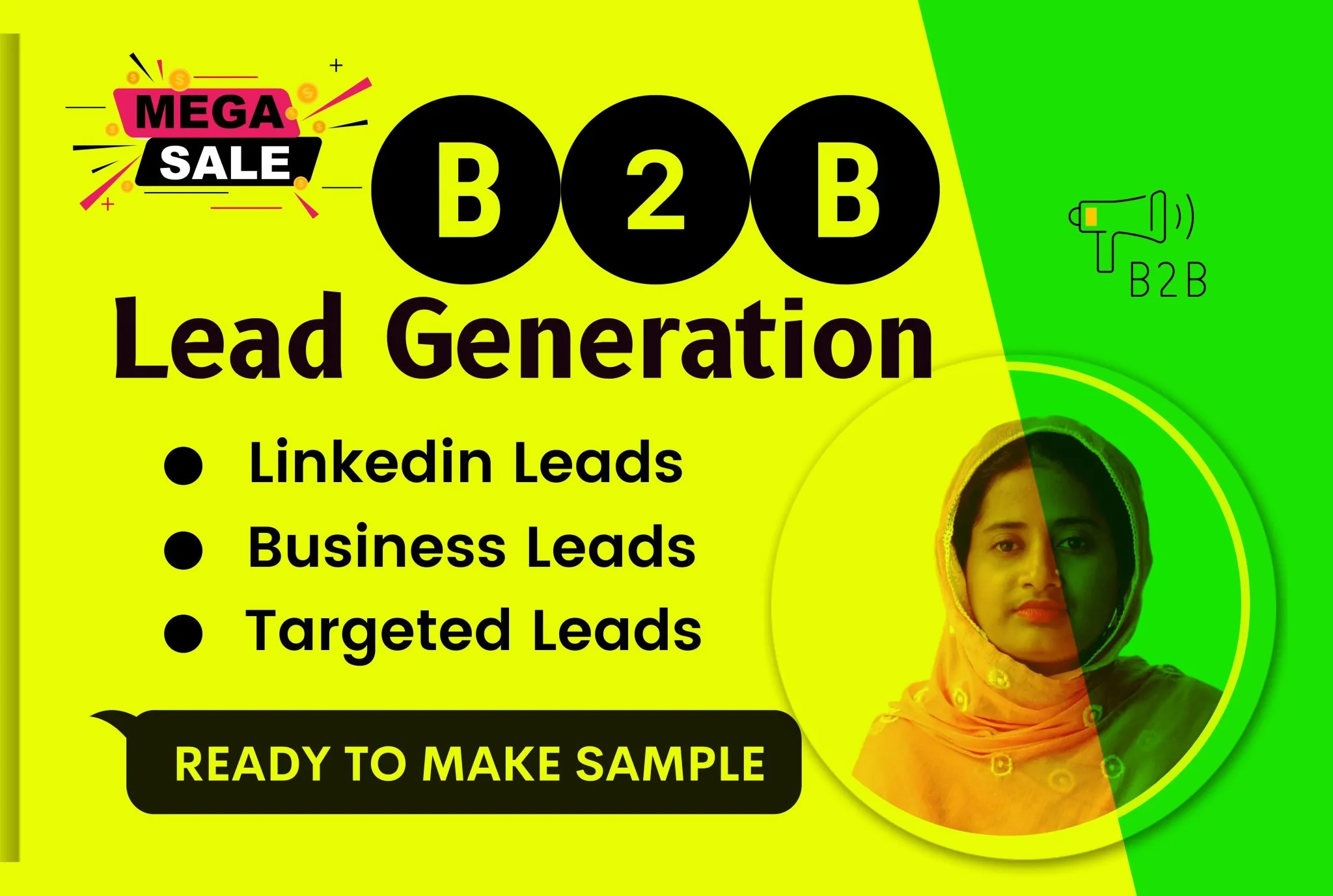 I will do b2b lead generation and targeted email list building via premium tools