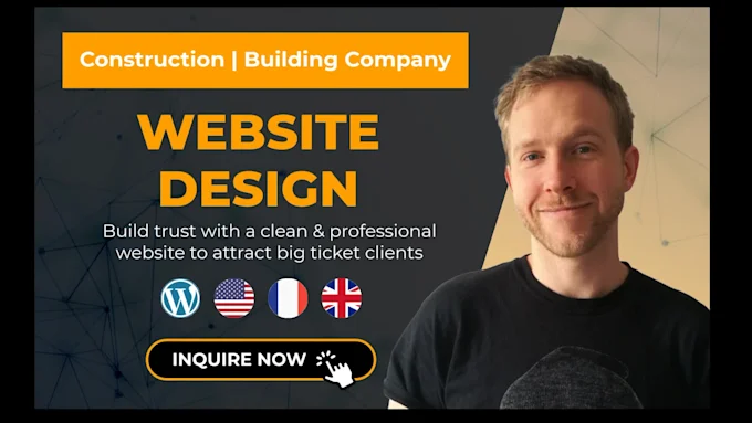 Our agency will create a construction company website with free hosting