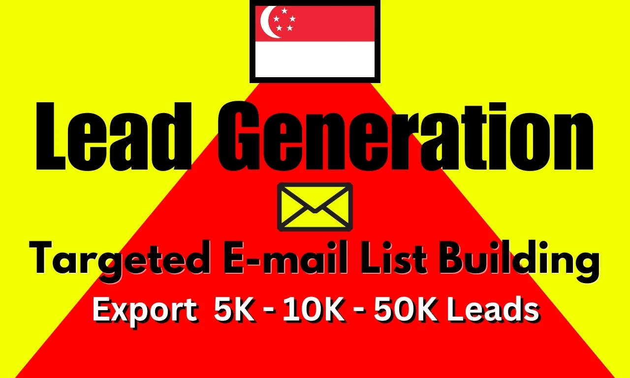 I will provide a high quality singapore email list and b2b lead generation