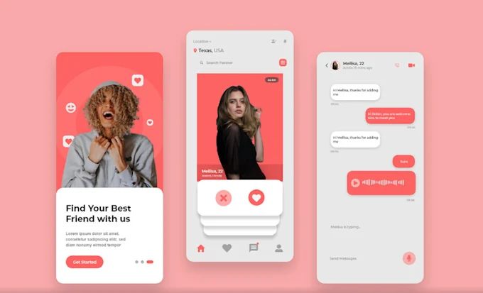 I will develop a dating app chat app tinder like android app and ios app for you