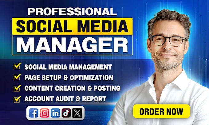 I will be your social media marketing manager and content creator