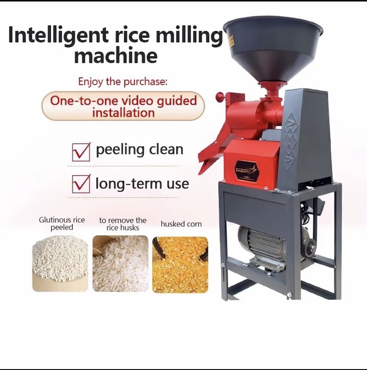 Multifunctional milling and crushing rice mill machine