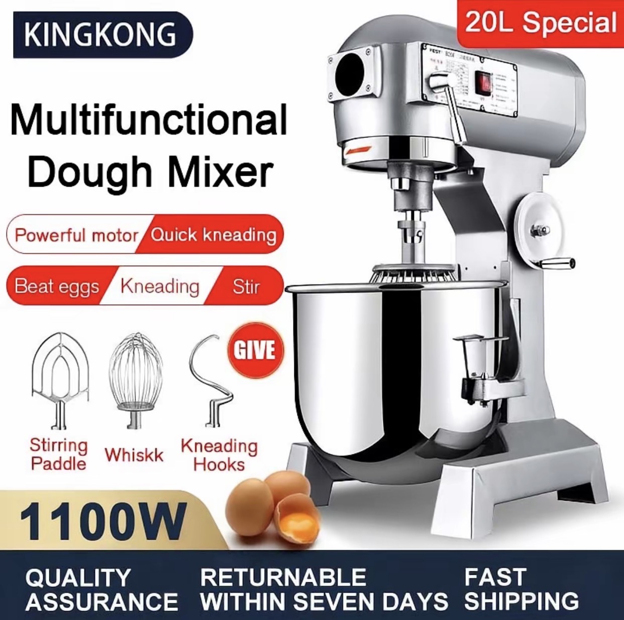 Heavy duty mixer kneading cream filling machine Egg beater mixer 