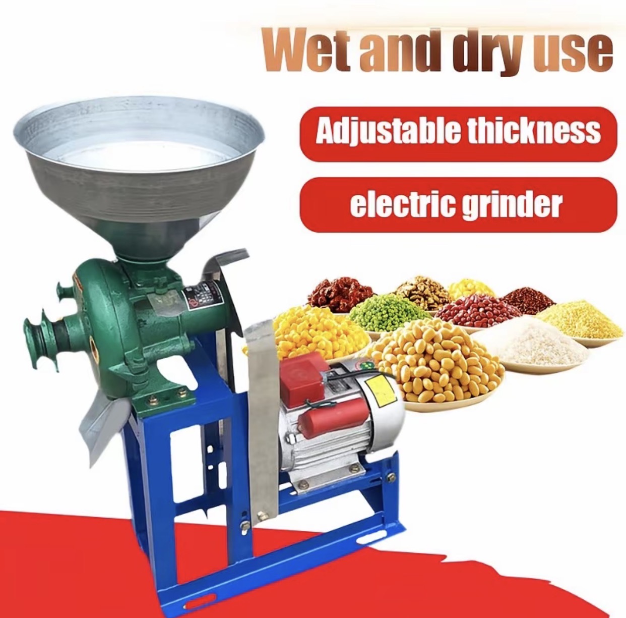 COD 220V 3HP Burr Grinder for Grinding Potato, Corn, Rice, Flour, etc.