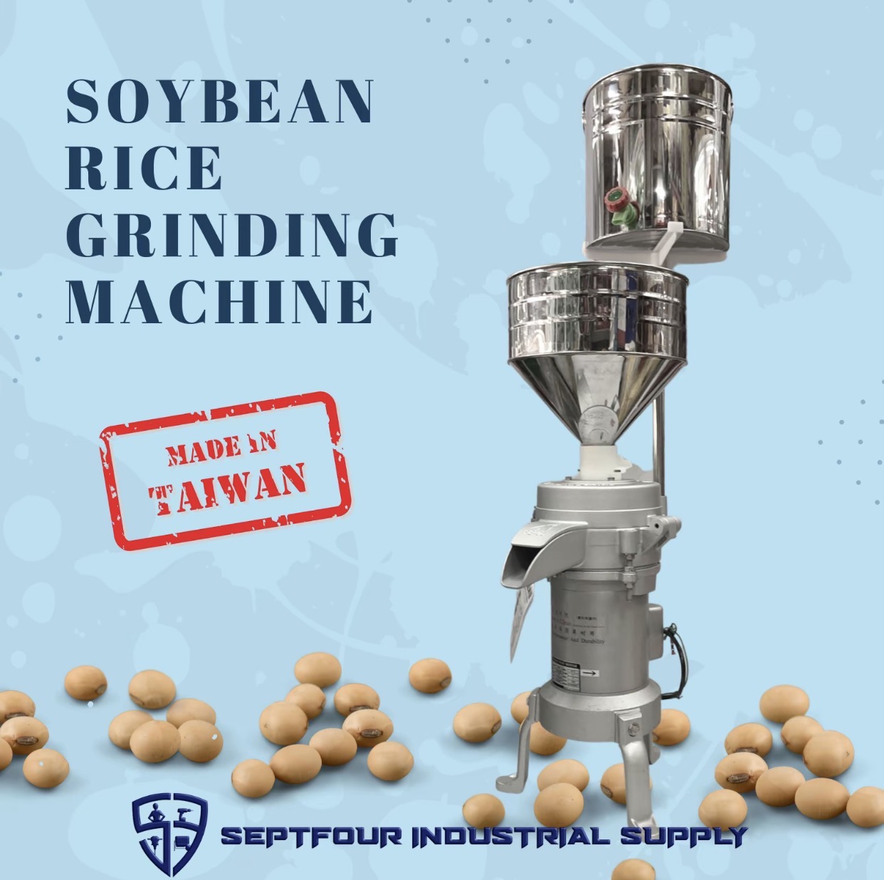 6" 1Hp Soybean Rice/Grain Grinding Machine Made in Taiwan 