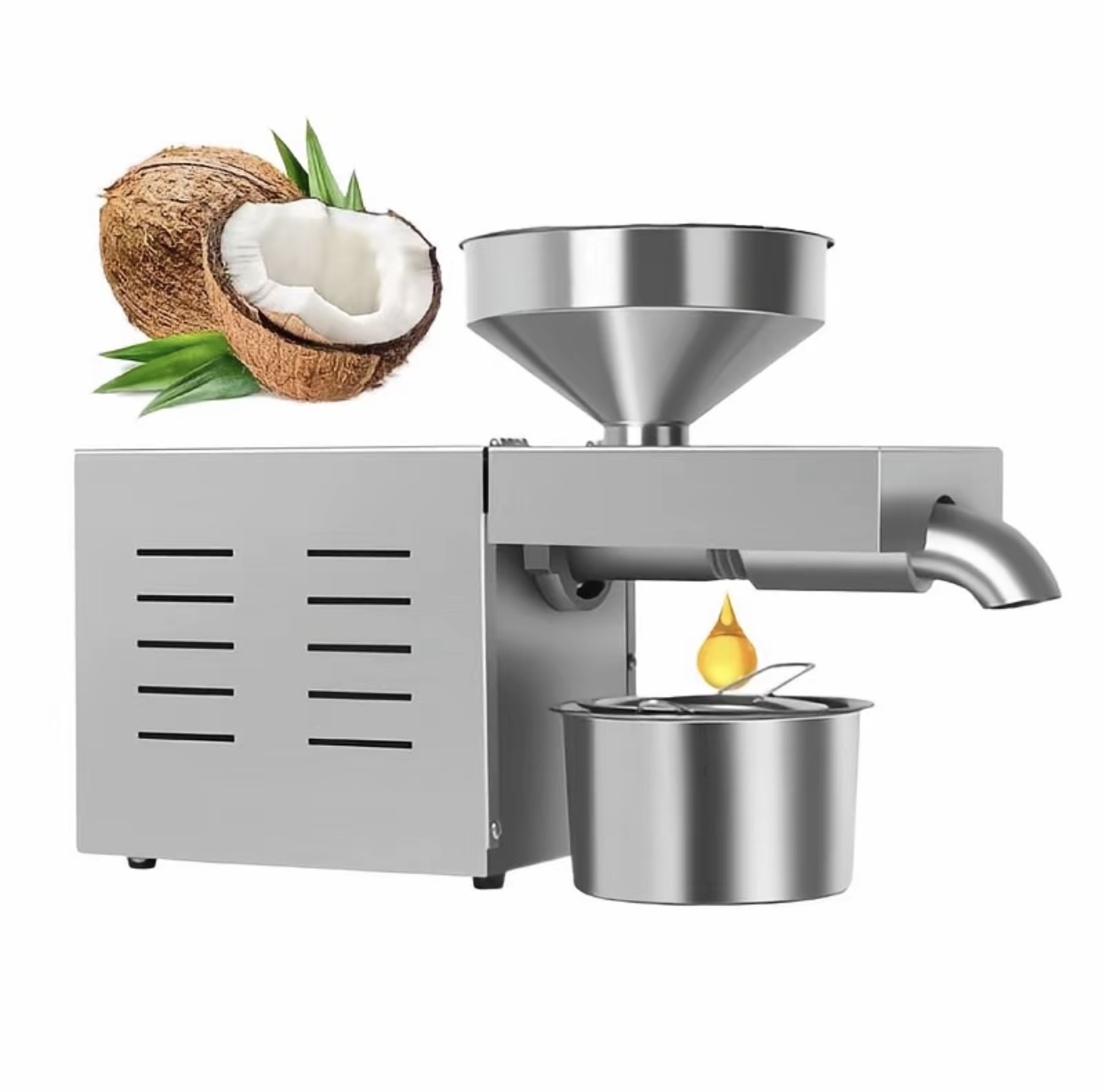 Cold and hot press automatic cooking oil machine